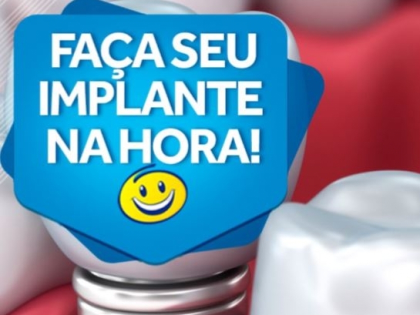 É POSSÍVEL REALIZAR O SONHO DO SORRISO PERFEITO NA HORA! IMPLANTE DENTÁRIO COM CARGA IMEDIATA É PRECISO E SEGURO