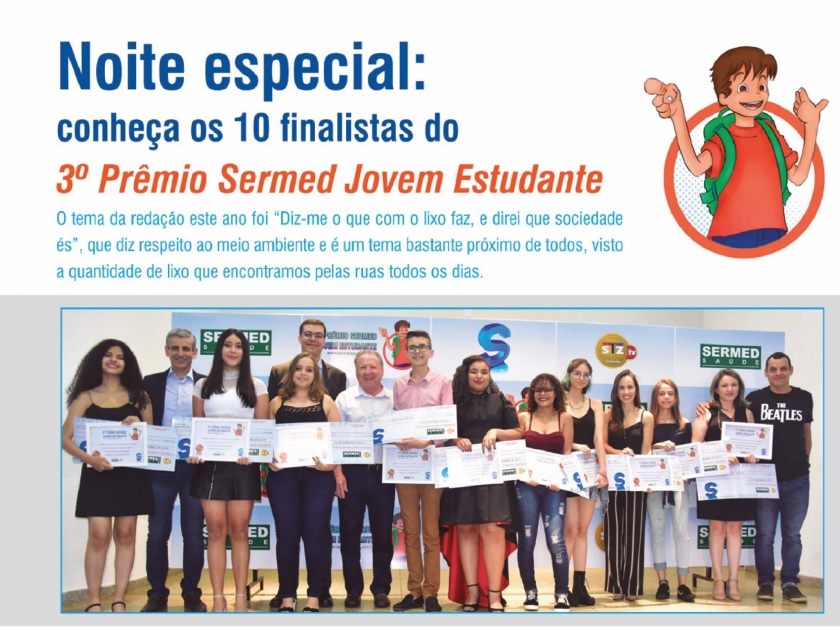 Noite especial: conheça os 10 finalistas do 3° Prêmio Sermed Jovem Estudante
