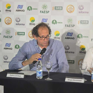  Pedro Luchesi diretor 1⁰ tesoureiro da FAESP, durante coletiva da Agrishow 2026